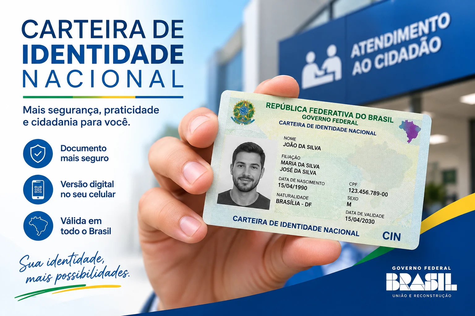 Emissão de Carteira Nacional de Identidade